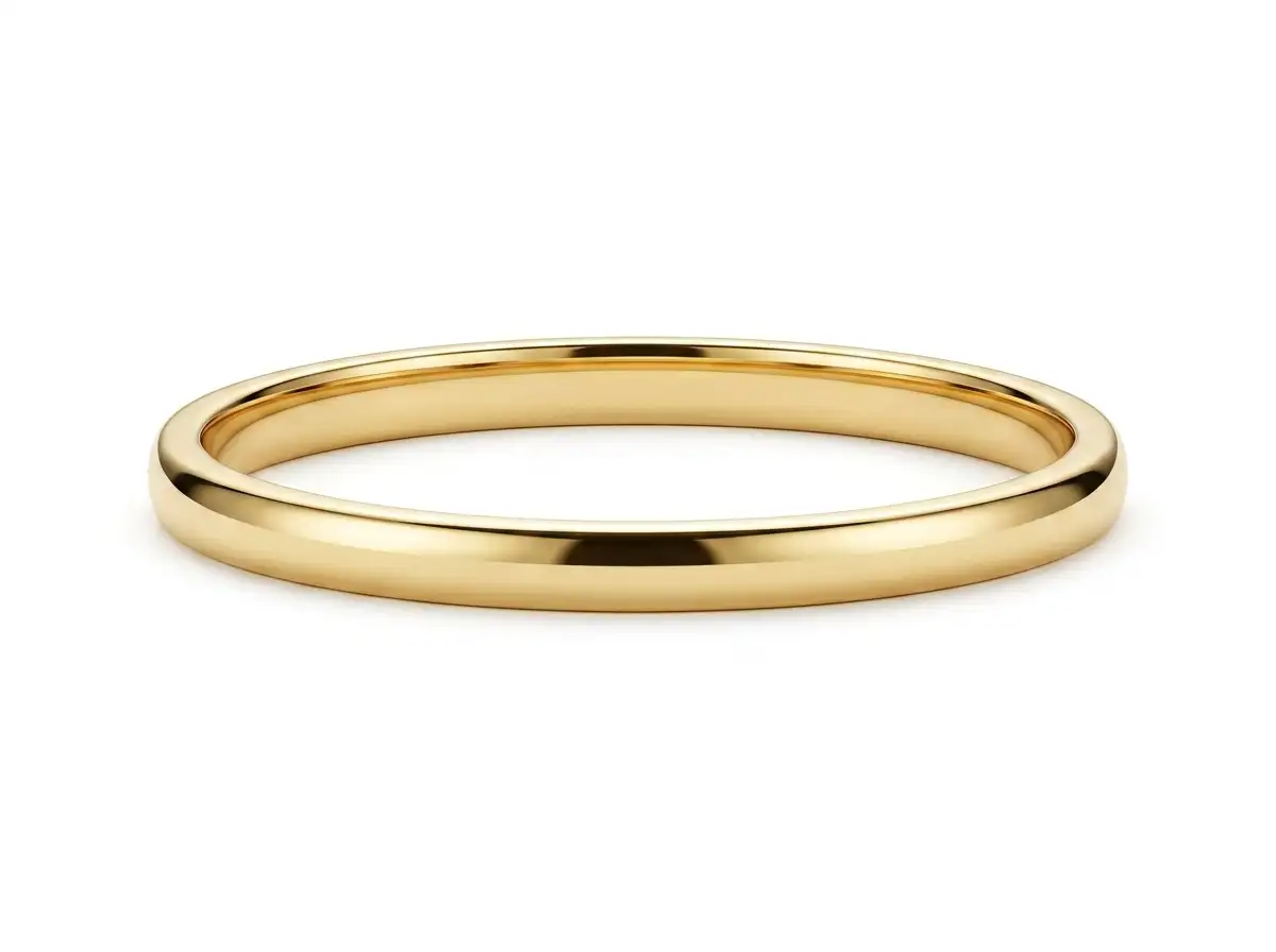 Bracciale Bangle Rigido in Oro Giallo 18k – Design a Prisma - immagine 5