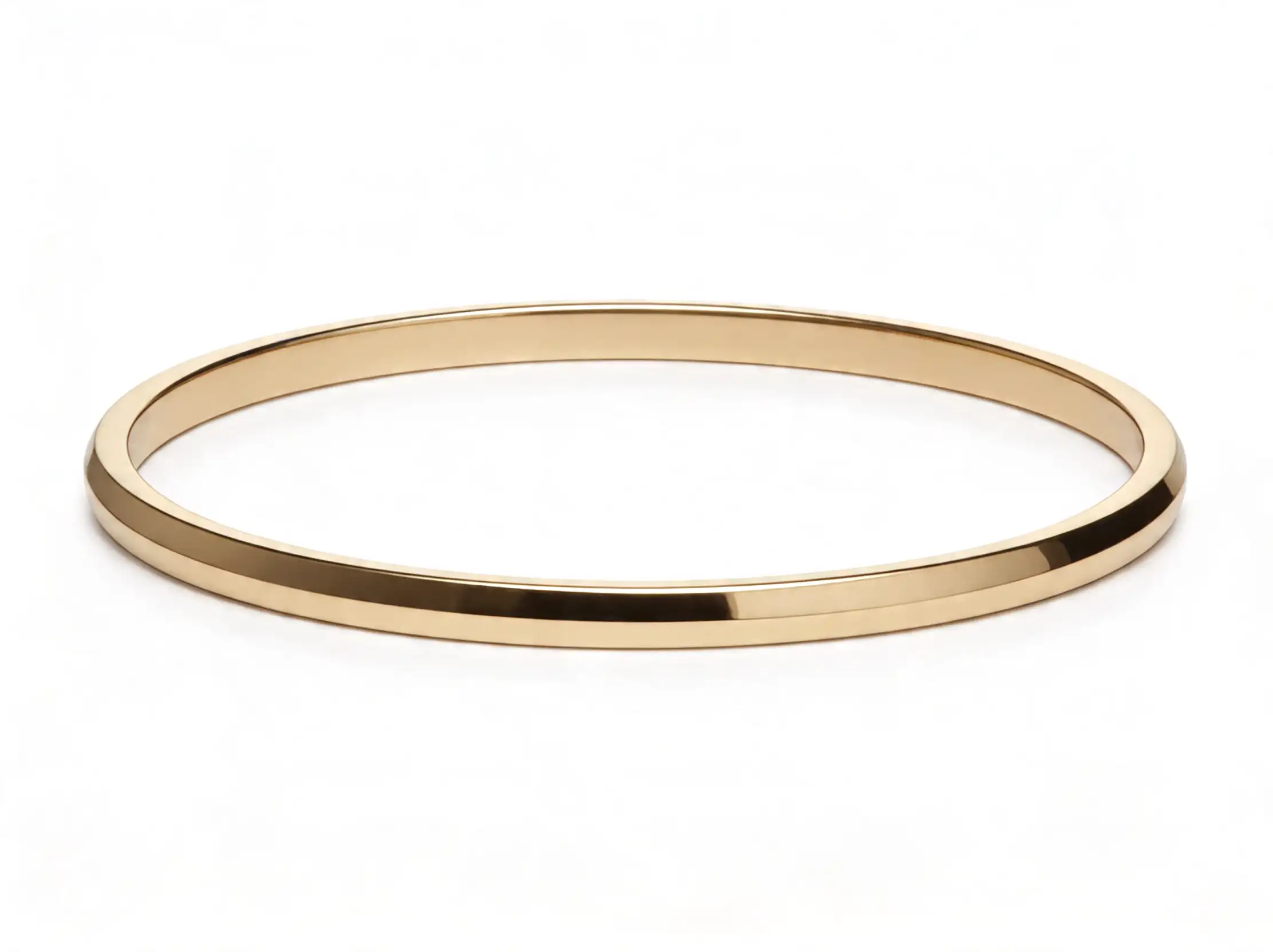 Bracciale Bangle Rigido in Oro Giallo 18k – Design a Prisma - immagine 2