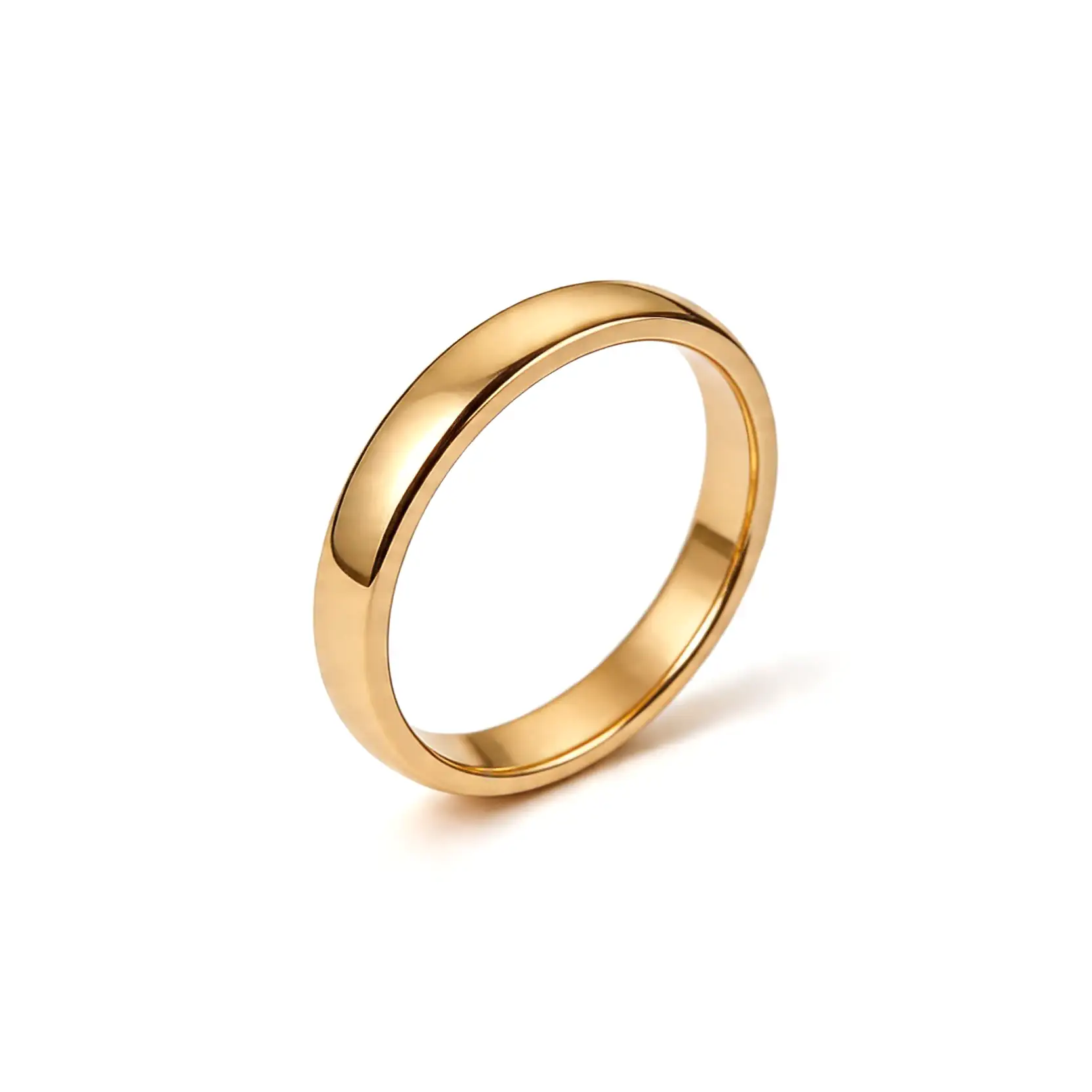 Anello a Fascia Bombata in Oro Giallo 18k – Design Classico - immagine 3