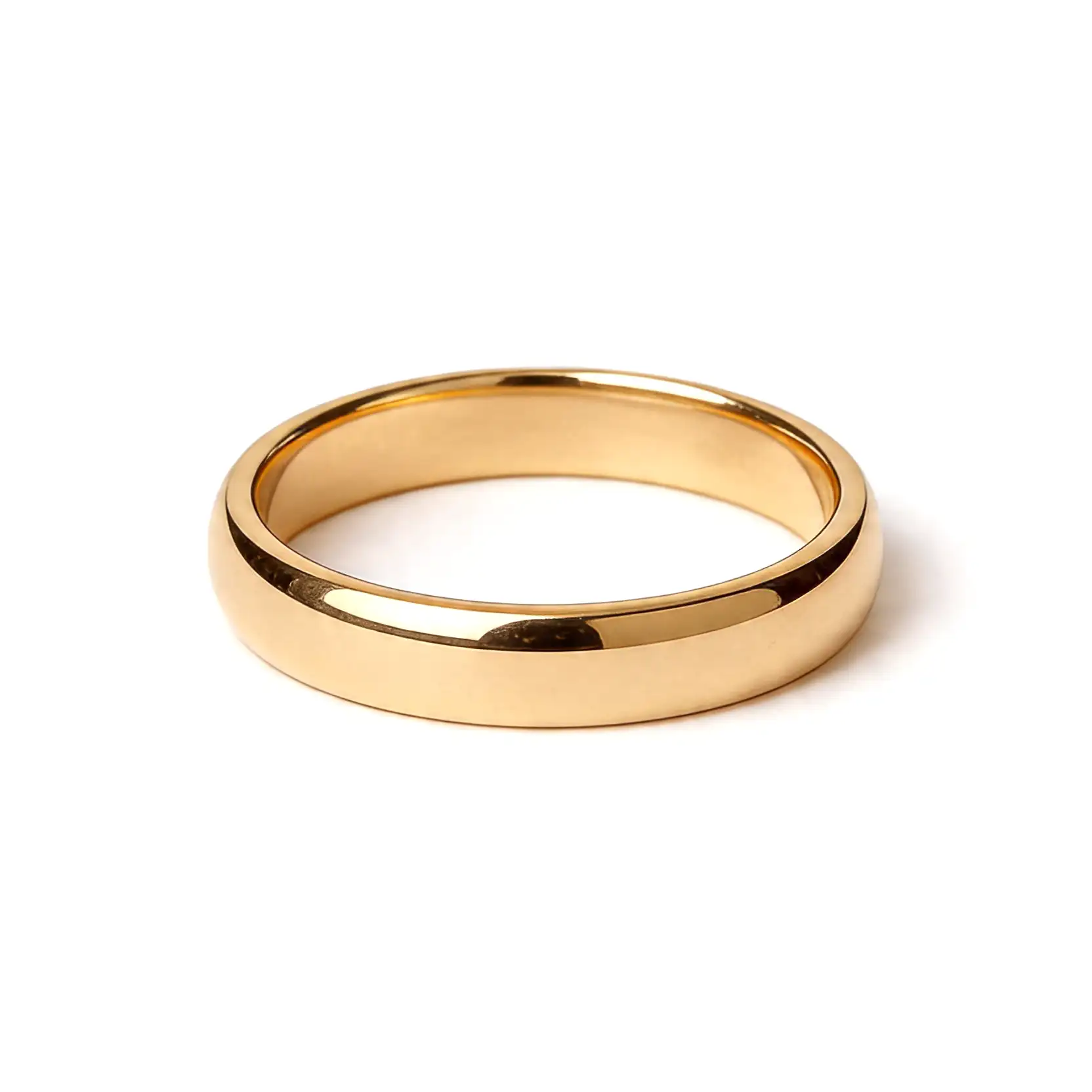Anello a Fascia Bombata in Oro Giallo 18k – Design Classico