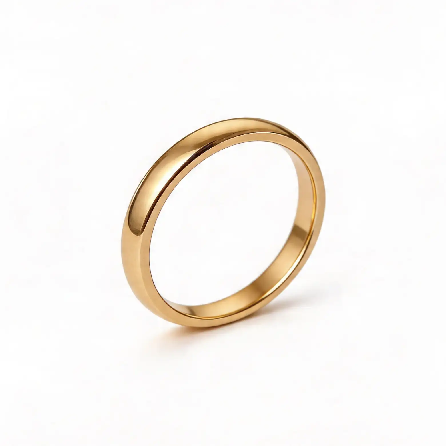 Anello a Fascia Bombata in Oro Giallo 18k – Design Classico - immagine 2