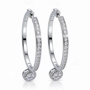 Alternative view of Orecchini Aura Celestiale in Oro Bianco 18kt e Diamanti VVS