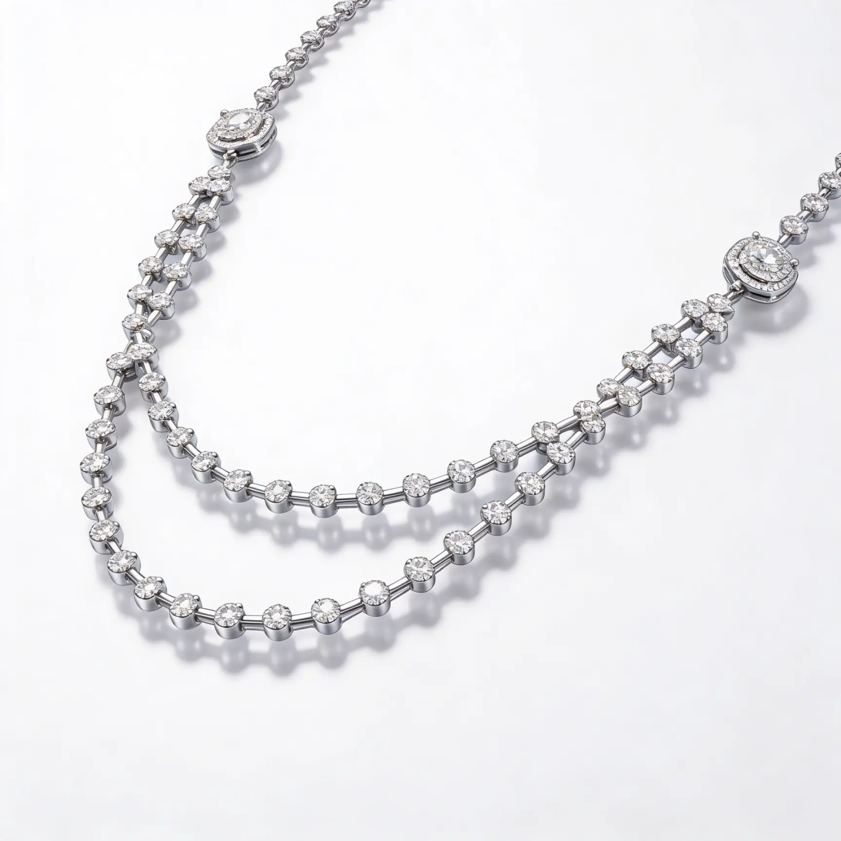 Collier Multi-Filo Imperiale in Diamanti VVS e Oro 18k