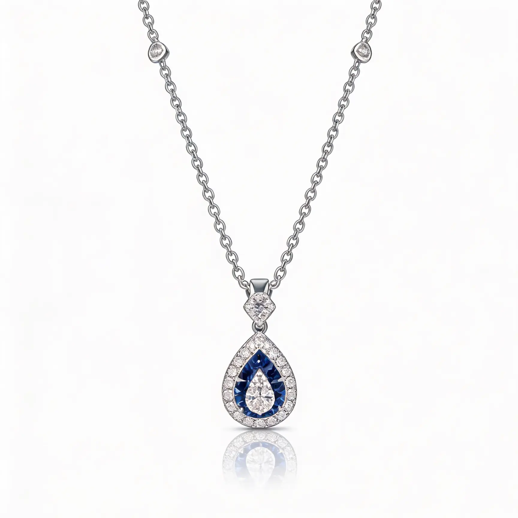Collana Oceano Reale con Zaffiro e Diamanti VVS - immagine 3