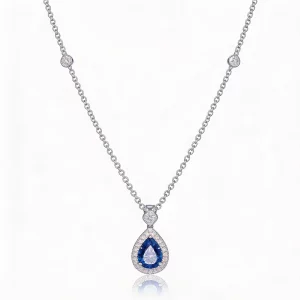 Alternative view of Collana Oceano Reale con Zaffiro e Diamanti VVS