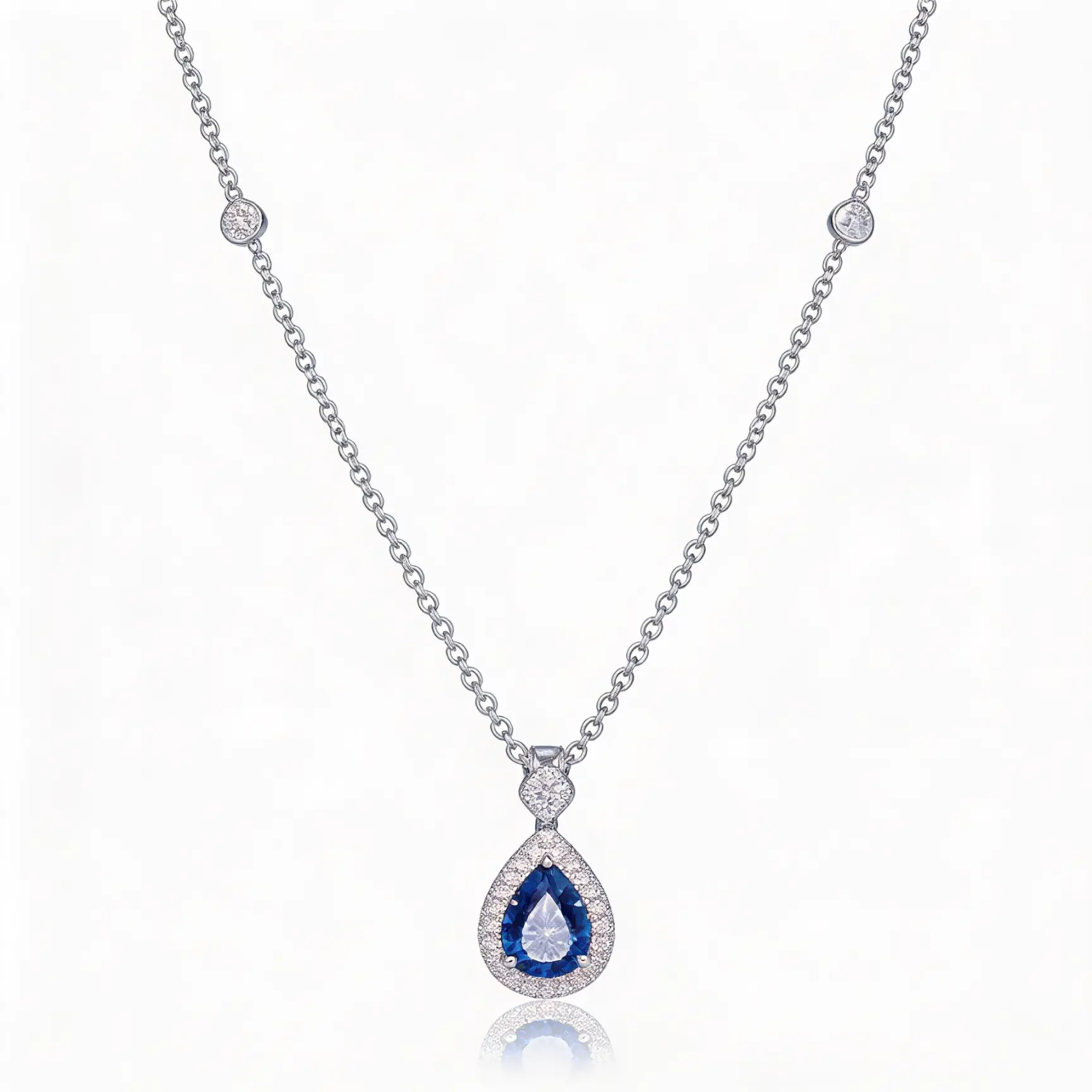 Collana Oceano Reale con Zaffiro e Diamanti VVS - immagine 2