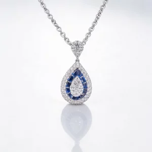 Collana Oceano Reale con Zaffiro e Diamanti VVS