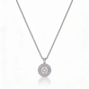 Alternative view of Collana Sole di Cristallo in Oro Bianco e Diamanti VVS