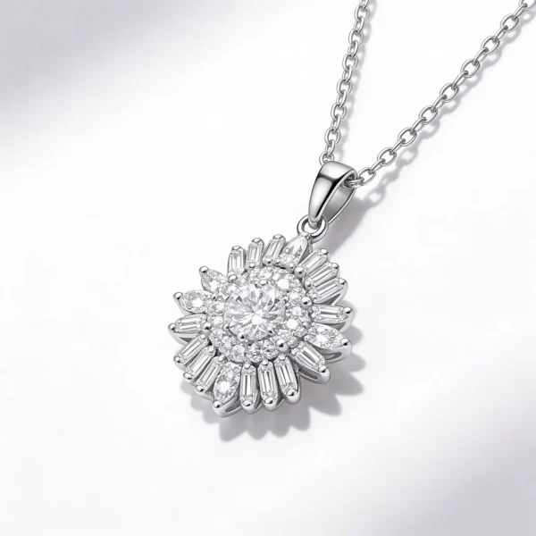 Collana Stella Polare in Diamanti VVS e Oro Bianco 18kt