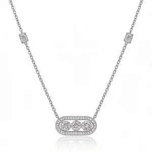 Collana Orbita in Diamanti e Oro Bianco 18kt - immagine 3