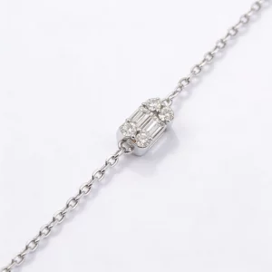 Collana Orbita in Diamanti e Oro Bianco 18kt - immagine 4
