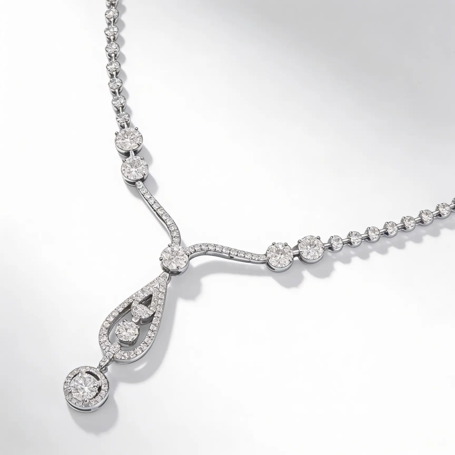 Collier Sinfonia Reale in Oro Bianco 18kt e Diamanti VVS
