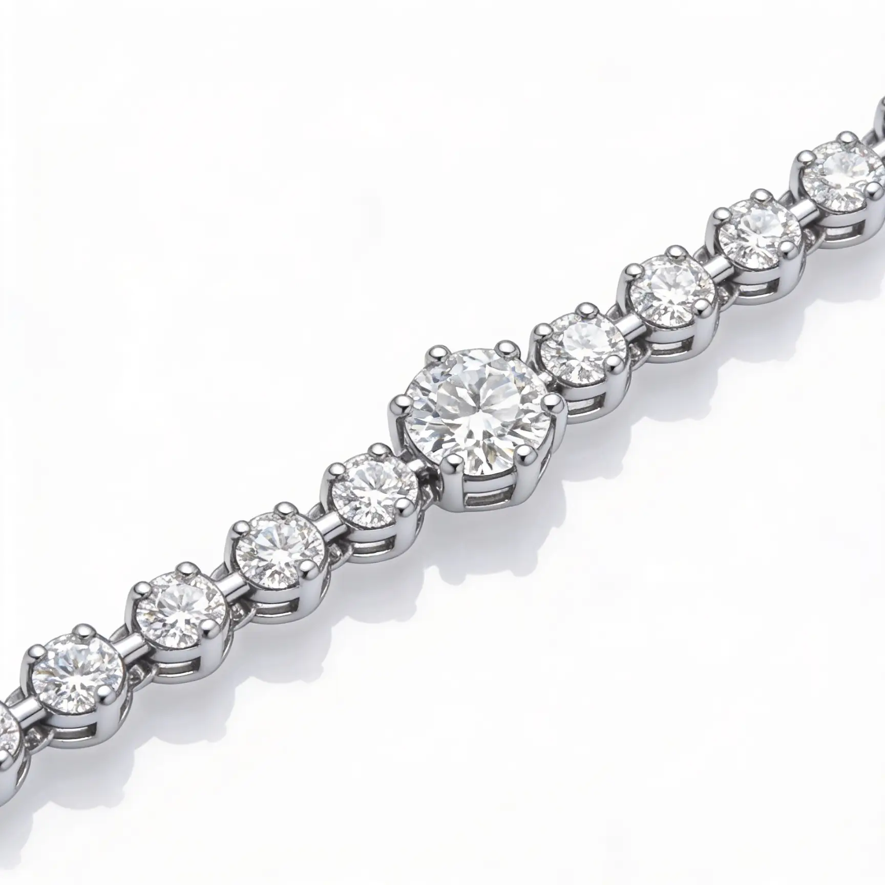 Collier Sinfonia Reale in Oro Bianco 18kt e Diamanti VVS - immagine 3