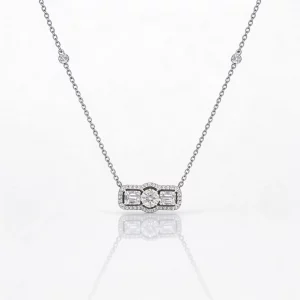 Collana Art Déco in Diamanti Oro Bianco 18kt