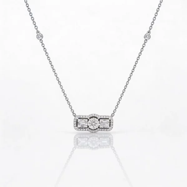 Collana Art Déco in Diamanti Oro Bianco 18kt
