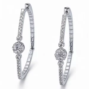 Alternative view of Orecchini a Cerchio in Oro 18k e Diamanti