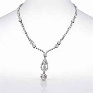 Collier Sinfonia Reale in Oro Bianco 18kt e Diamanti VVS - immagine 4