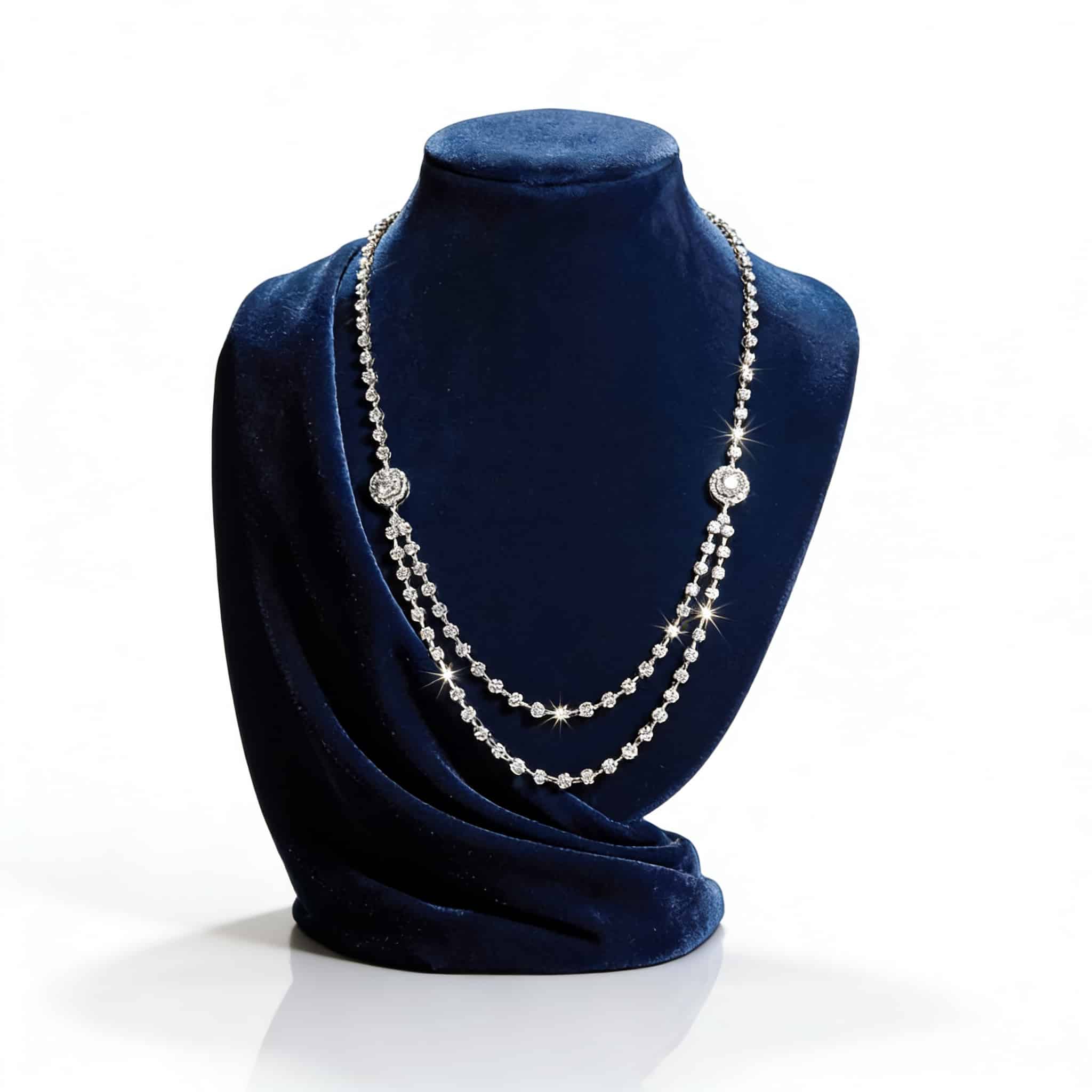 Collier Multi-Filo Imperiale in Diamanti VVS e Oro 18k - immagine 3