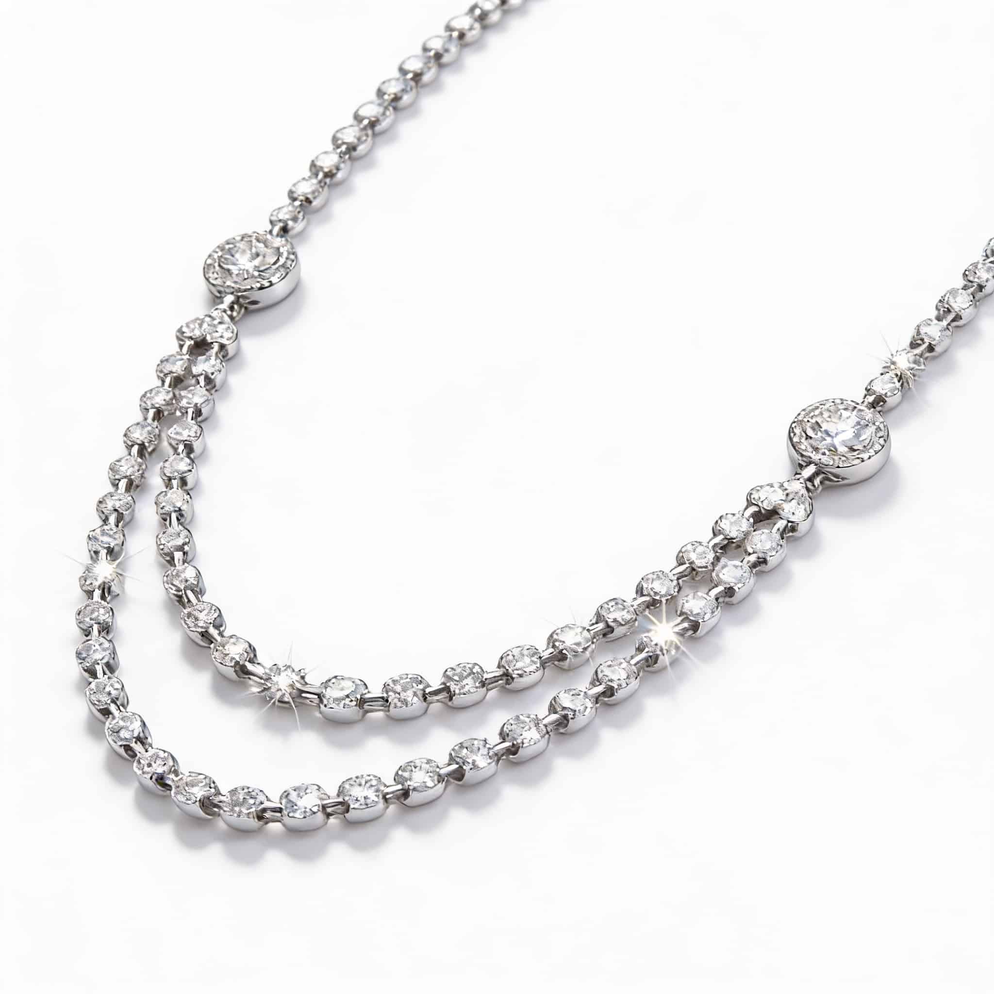 Collier Multi-Filo Imperiale in Diamanti VVS e Oro 18k - immagine 7